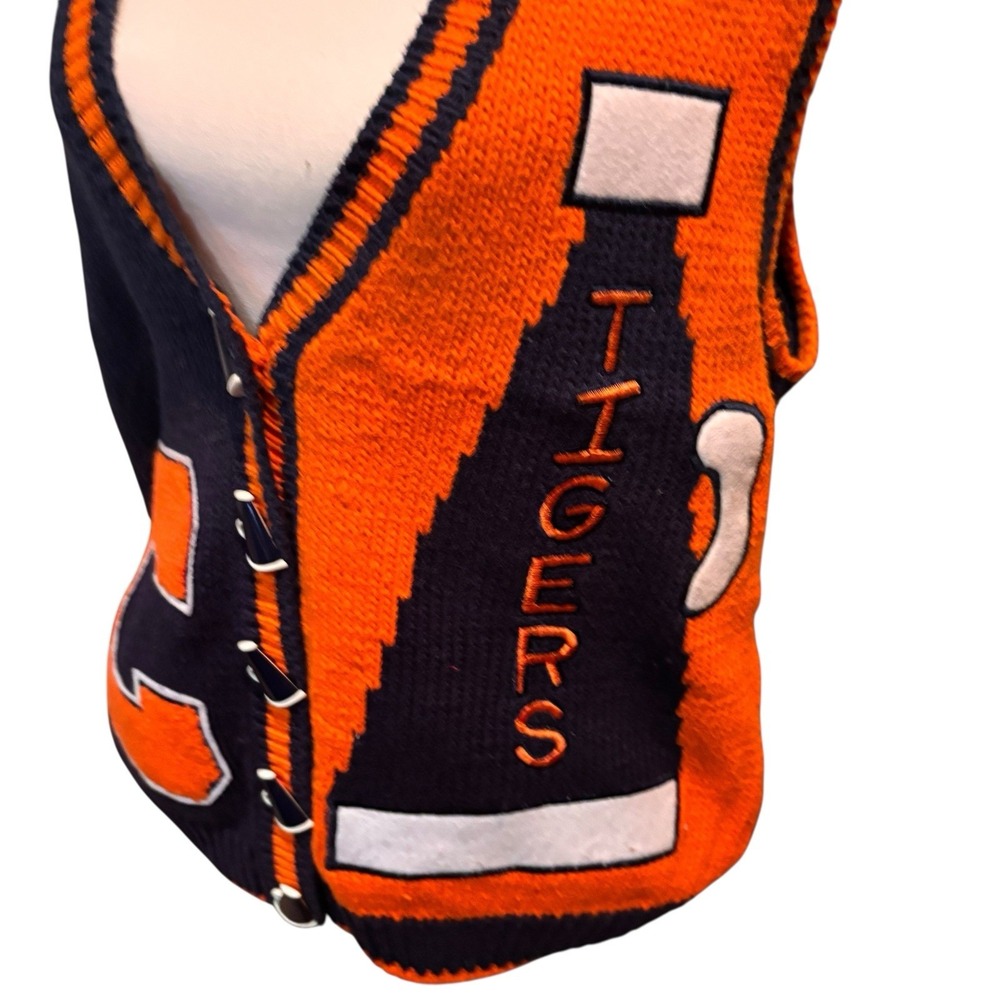 Vintage Bellepointe Clemson Tigers Knit Sweater Vest Large Collegiate Novelty - Picture 5 of 9